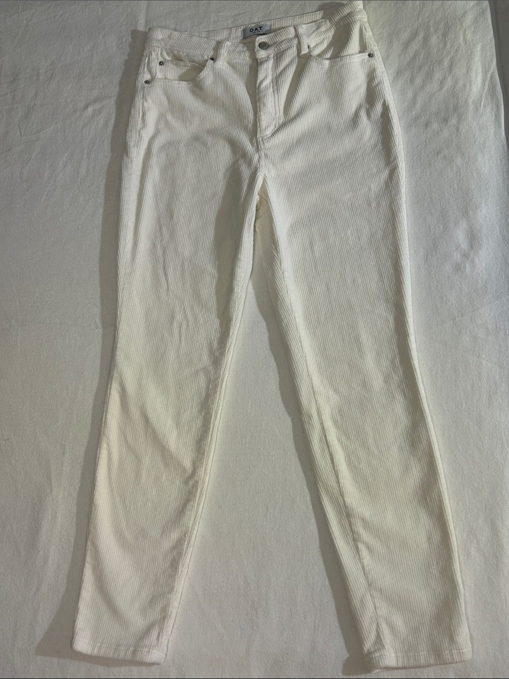 Winter White Oat New York Corduroy Women's Pants-EUC